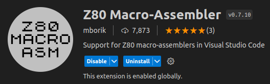 extension Z80 ASM